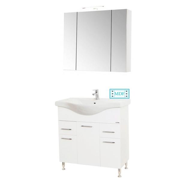 Set baza, lavoar baie gn1531 si oglinda celine - 80 cm