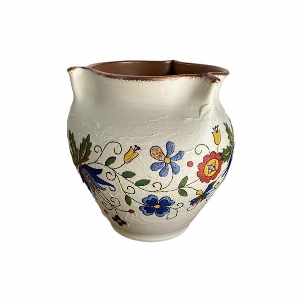 Vaza decorativa,ceramica,realizata manual, model traditional - ceramica martinescu