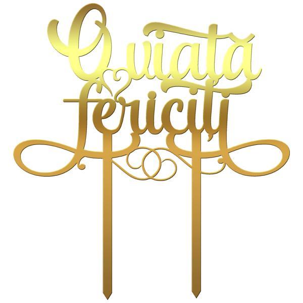 Topper tort nunta o viata fericiti - tomvalk