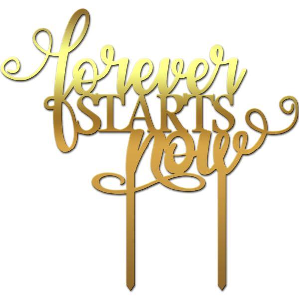 Topper tort nunta forever starts now - tomvalk