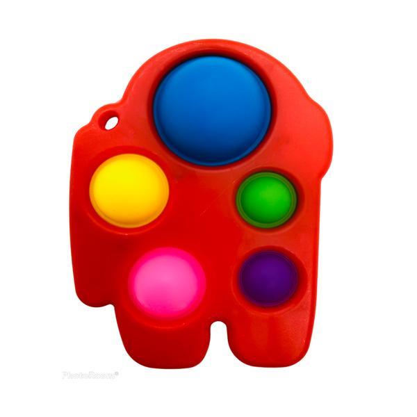 Jucarie senzoriala Dimple fidget toy, Among, 1 an, Shop Like A Pro, Rosu, 14cm