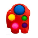 Jucarie senzoriala Dimple fidget toy, Among, 1 an, Shop Like A Pro, Rosu, 14cm