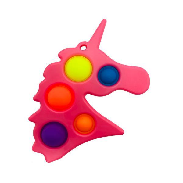 Jucarie senzoriala Dimple fidget toy, Unicorn, 1 an, Shop Like A Pro®, Roz, 14x20cm