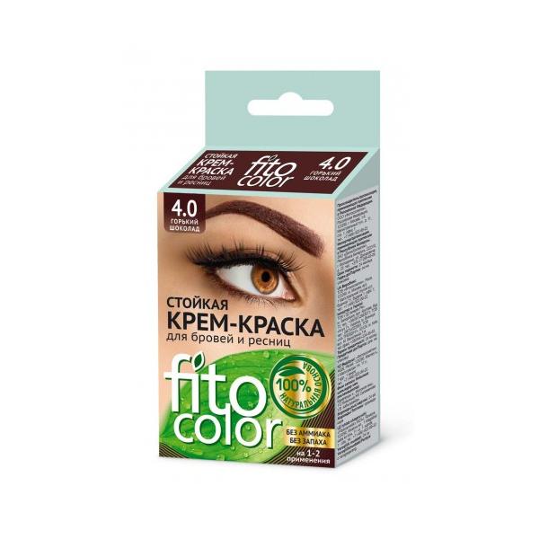 Vopsea-crema permanenta pentru sprancene fitocolor ciocolatiu amarui fitocosmetic, 2 ml
