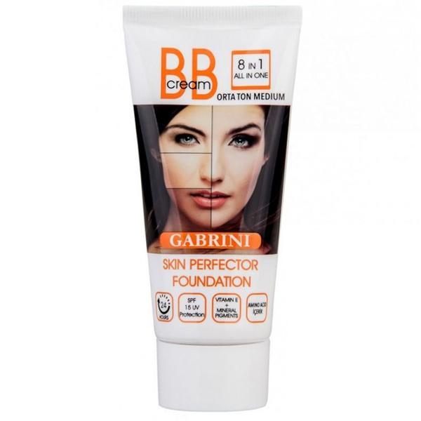 Fond de ten gabrini bb cream medium 8 in 1 spf 15, 50 ml