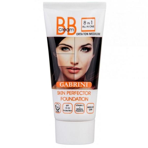 Fond de Ten Gabrini BB Cream Medium 8 in 1 SPF 15, 50 ml