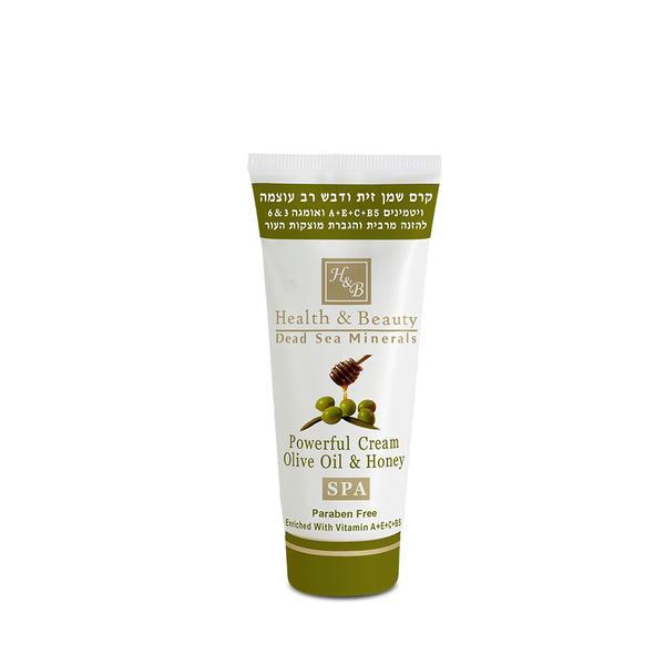 Crema pentru corp cu ulei de masline si miere, health and beauty dead sea, cu vitamina a, e, fara parabeni, 100 ml