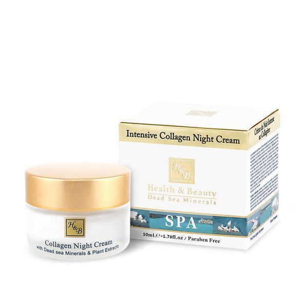 Crema de noapte cu Colagen, Health and Beauty Dead Sea, fara parabeni, 50 ml and imagine pret reduceri