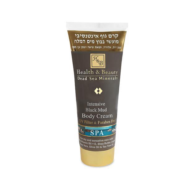 Crema pentru corp intensiva cu namol de la Dead Sea, Health and Beauty Dead Sea, fara parabeni, cu fitru UV, Vitamina B5, 200 ml