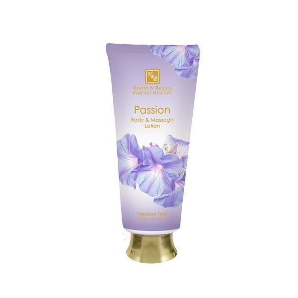 Lotiune de masaj pentru corp, Health and Beauty Dead Sea, anti-imbatranire, fara parabeni, Passion, 200 ml