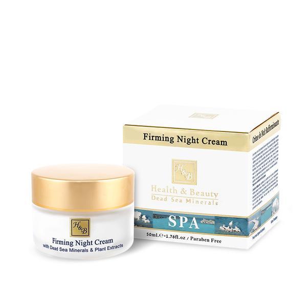 Crema de fata de noapte, Health and Beauty Dead Sea, pentru fermitatea tenului, fara parabeni, 50 ml