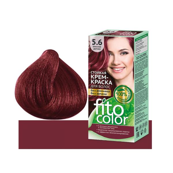 Vopsea de par permanenta fara amoniac si miros fitocolor 5.6 mahon roscat, 115 ml