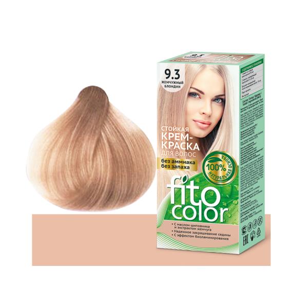 Vopsea de par permanenta fara amoniac si miros fitocolor 9.3 blond perlat, 115 ml