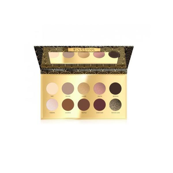 Paleta fard, eveline cosmetics, chocolate, 10 nuante, 10g
