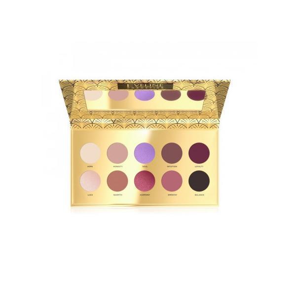 Paleta fard, eveline cosmetics, harmony, 10 nuante, 10g