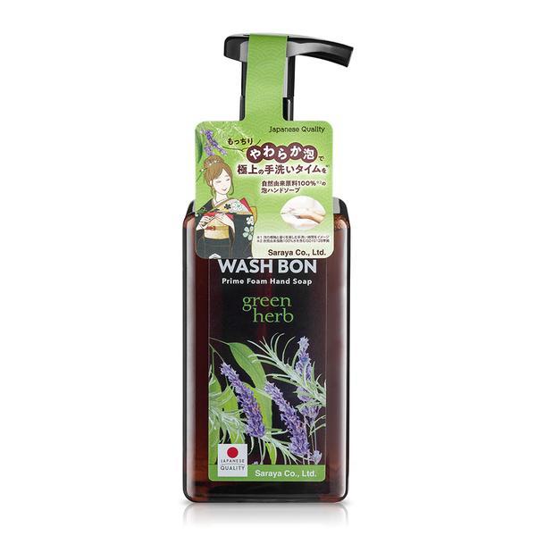 Sapun spuma cu efect de curatare si calmare a mainilor – Washbon Green Herb, 450ml esteto.ro