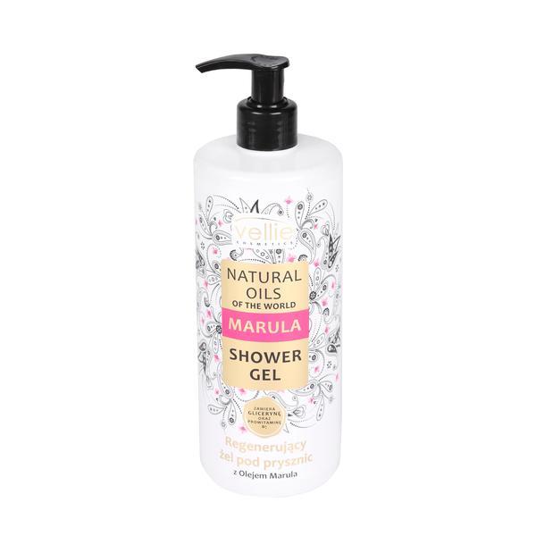 Gel de dus regenerator vellie natural oils of the world, cu ulei de marula, 500 ml