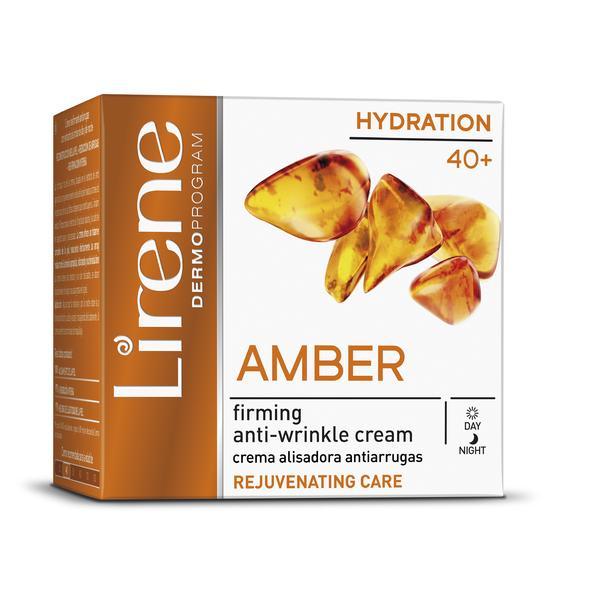 Crema de fata antirid lirene, pentru fermitate cu extract de chihlimbar pentu zi si noapte, 50ml