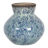 Vaza pentru flori ceramica albastra diametru 14 x 13 h - Decorer