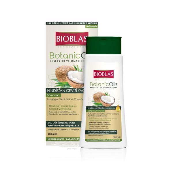 Sampon Bioblas Botanic Oils cu ulei de cocos pentru par tern si lipsit de vitalitate, 360 ml Bioblas