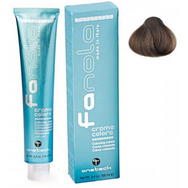 Vopsea crema permanenta fanola 7.1 blond cenusiu, 100ml