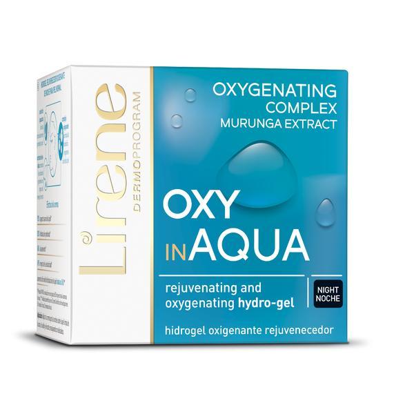 Gel oxigenant anti-imbatranire de noapte LIRENE OXY IN AQUA, pentru piele normala, 50ml esteto.ro