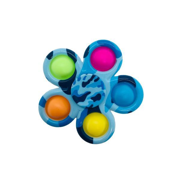 Jucarie senzoriala spinner Dimple, Blue Army, 5 bule, Shop Like A Pro , multicolora, 9cm