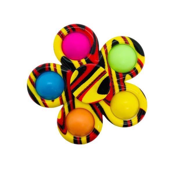 Jucarie senzoriala spinner dimple, radius, 5 bule, shop like a pro , multicolora, 9cm