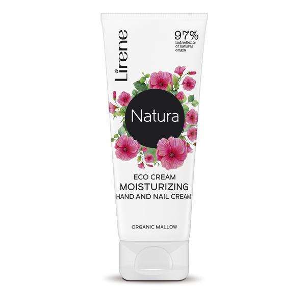 Crema ECO hidratanta pentru maini si unghii LIRENE NATURA, cu extract organic de nalba, 75 ml