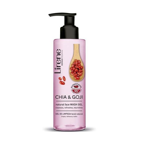 Gelul de curatare faciala LIRENE Superfood cu 95% ingrediente de origine naturala din chia si goji, 190ml 190ml imagine noua