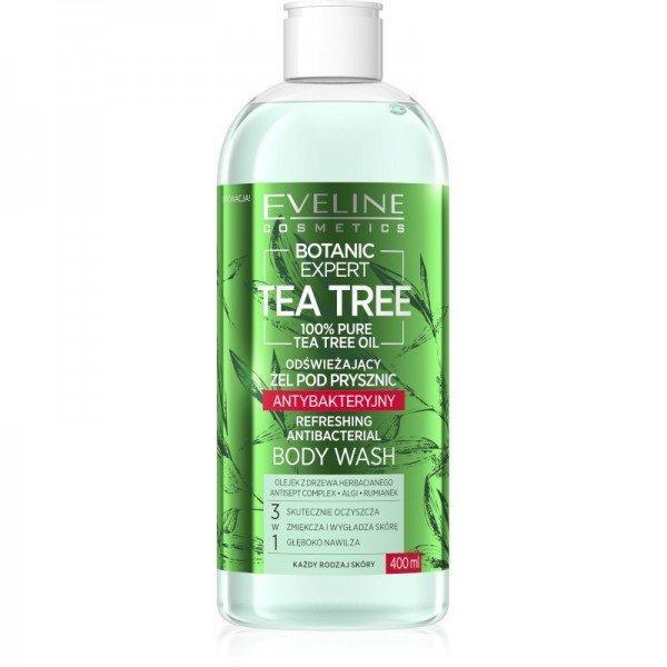 Gel de dus, Eveline Cosmetics, Botanic Expert Tea Tree, Refreshing Antibacterial 3in1, 400 ml 3in1 imagine noua