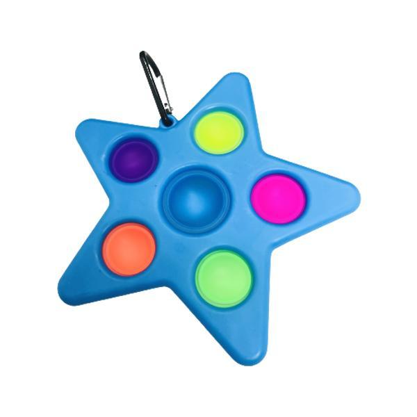 Jucarie senzoriala Dimple fidget toy, Stea, 14 cm, Albastru