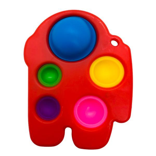 Jucarie senzoriala Dimple fidget toy, Among Us, 14 cm, Rosu