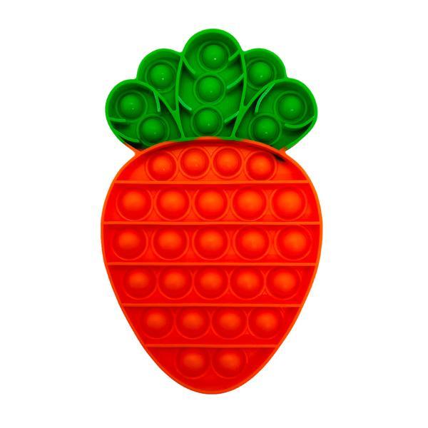 Jucarie antistres pop it now, morcov, 11x18 cm, din silicon, portocaliu - shop like a pro