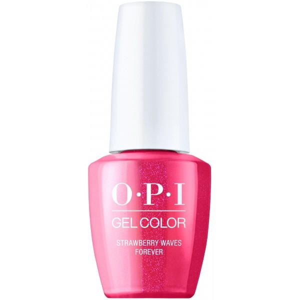 Lac de unghii semipermanent - opi gel color malibu strawberry waves forever, 15 ml