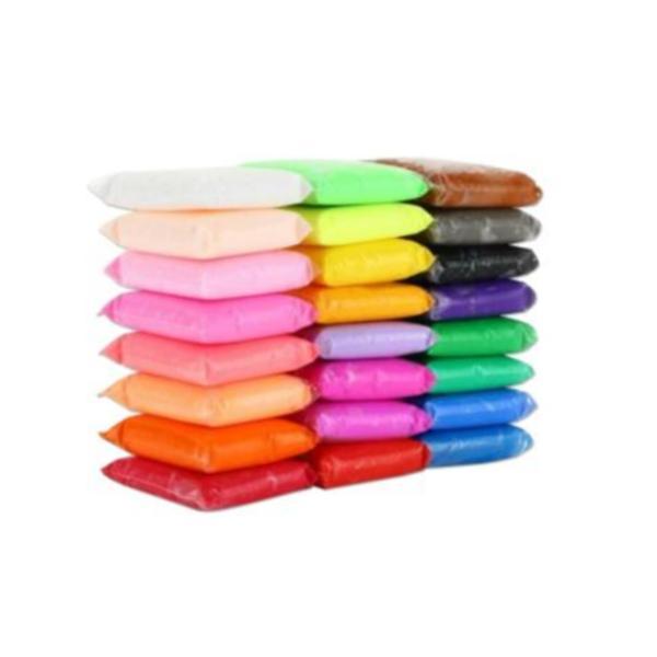Set plastilina inteligenta, modelatoare super light clay, 60 pungi / set, multicolora