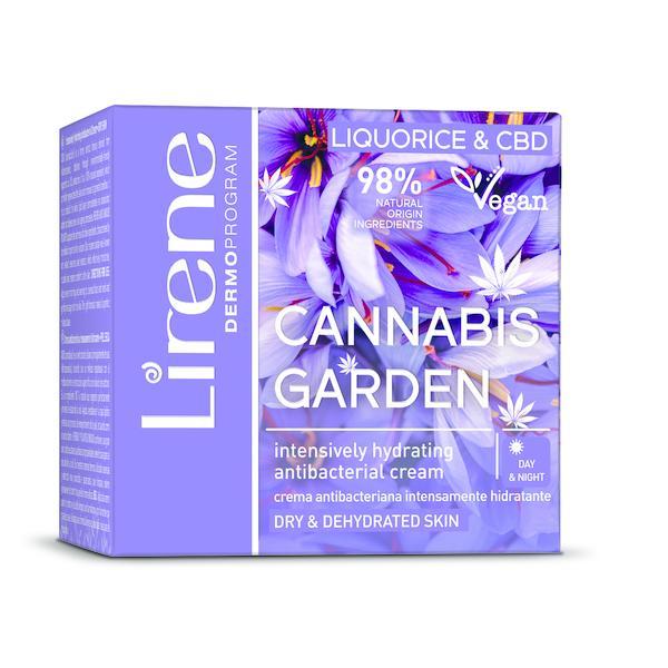 Crema antibacteriana Cannabis Garden cu efect intens de hidratare cu Lemn Dulce si ulei de canabis pentru zi si noapte, 50ml esteto.ro