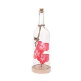 Lampa decorativa Sticla cu orhidee si 10 leduri, 35 cm,  Multicolor