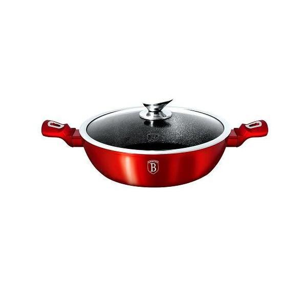Cratita cu capac 2.3 litri, berlinger haus, 24 cm, burgundy metallic line, bh 1262