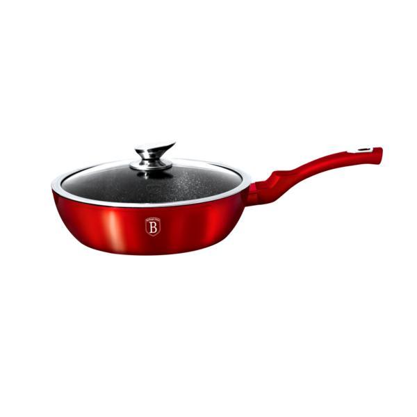 Tigaie cu capac 2.3 litri, berlinger haus, 24 cm, burgundy metallic line, bh 1259