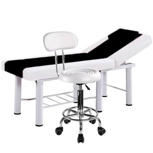 Pat cosmetica Alb-Negru + Scaun rotativ Alb OEM ALB
