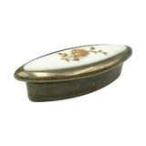 Buton pentru mobila cu insertie rasina floare maro, finisaj bronz oxidat, 32 mm - Malle