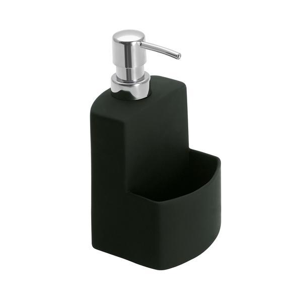 Dispenser sapun lichid cu suport burete, negru festival - wenko