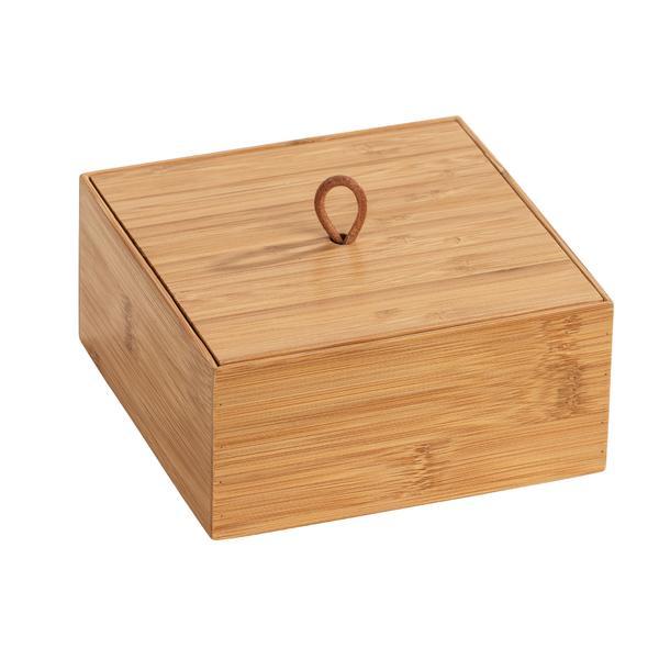Cutie bambus m depozitare baie 15x15x7 terra - 