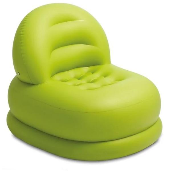 Fotoliu gonflabil cu spatar intex, verde, 84x99x76 cm