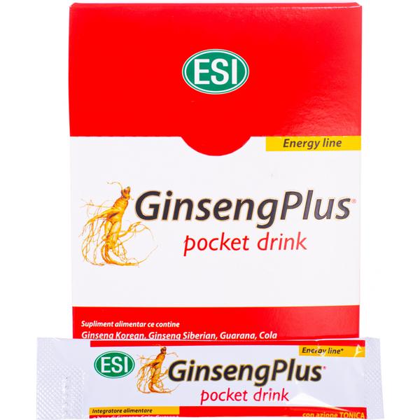 Poket drink ginseng plus esi, 16 buc x 10 ml