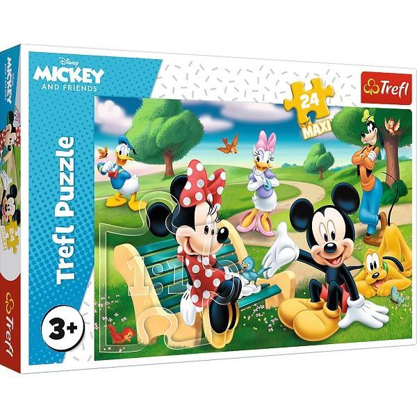 Puzzle 24 maxi. mickey mouse intre prieteni