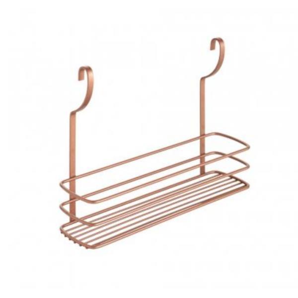 Etajera cu un raft pentru recipiente City Copper, finisaj cupru, 34 x 9 x 26 cm