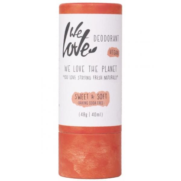 Deodorant natural stick we love the planet sweet   soft pentru piele sensibila, 48g