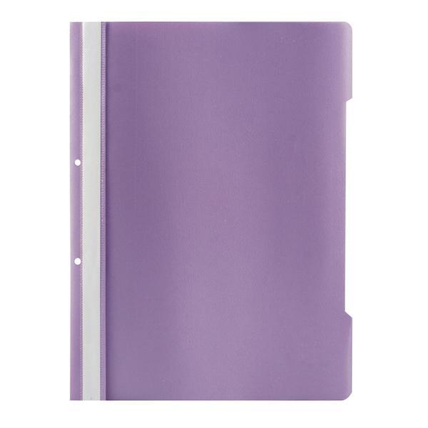 Dosar plastic cu sina si 2 perforatii, lila, 25 bucati/set
